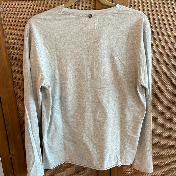 Billy Reid Gray Henley Mens M - Picture 6 of 7